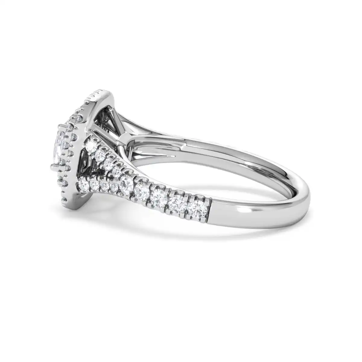 Anastasia Lab Diamond Halo Engagement Ring in Platinum 1.30ct F/VS1