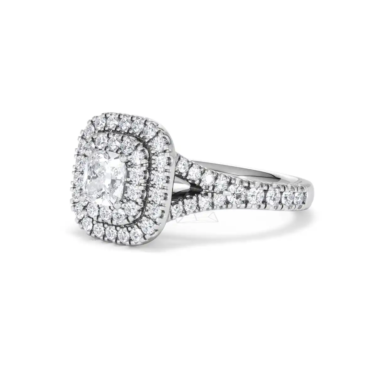 Anastasia Lab Diamond Halo Engagement Ring in Platinum 1.30ct F/VS1