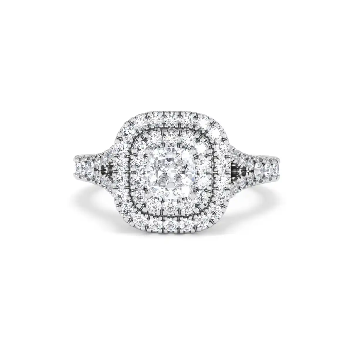 Anastasia Lab Diamond Halo Engagement Ring in Platinum 1.30ct F/VS1