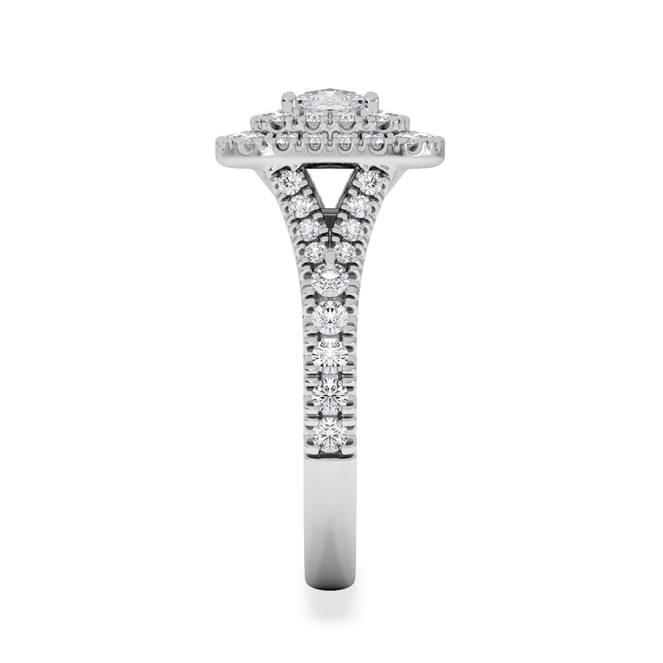 Anastasia Diamond Halo Engagement Ring in Platinum 1.30ct G/VS2
