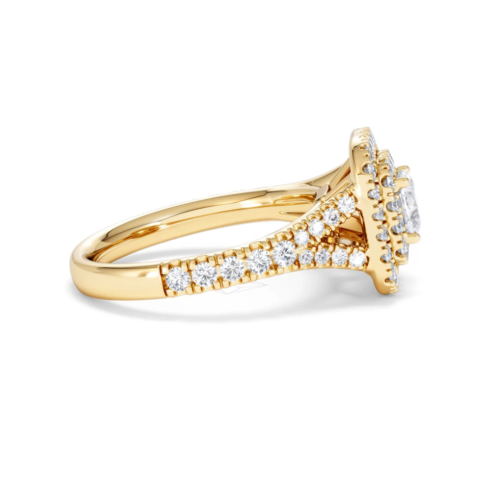 Anastasia Diamond Halo Engagement Ring in 18K Gold 1.30ct G/SI2
