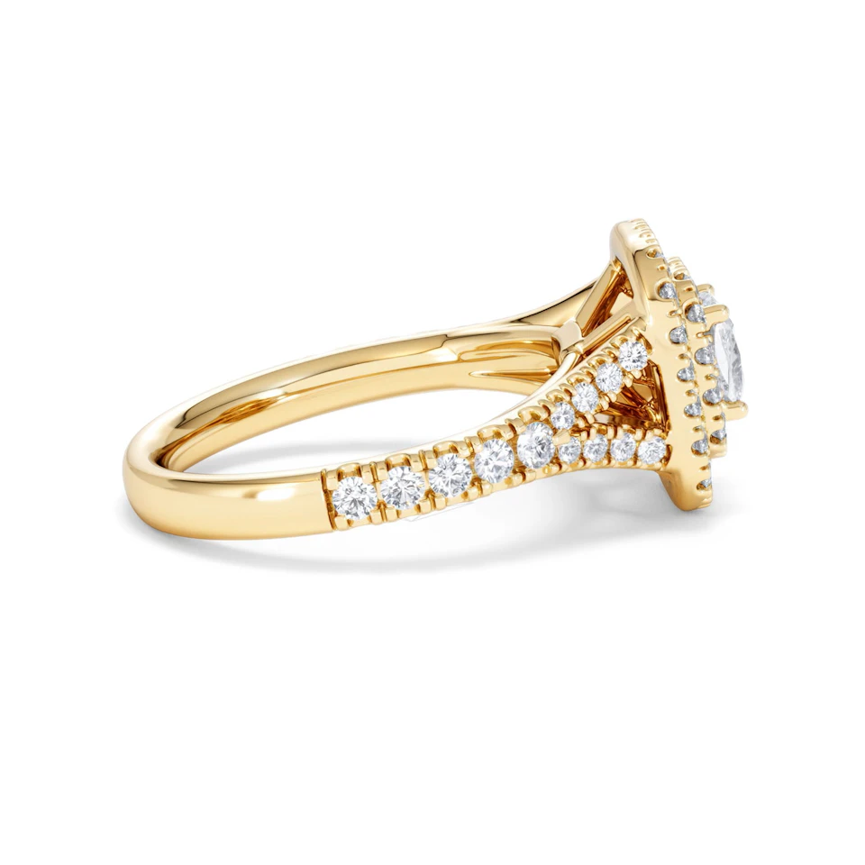 Anastasia Diamond Halo Engagement Ring in 18K Gold 1.30ct G/VS2