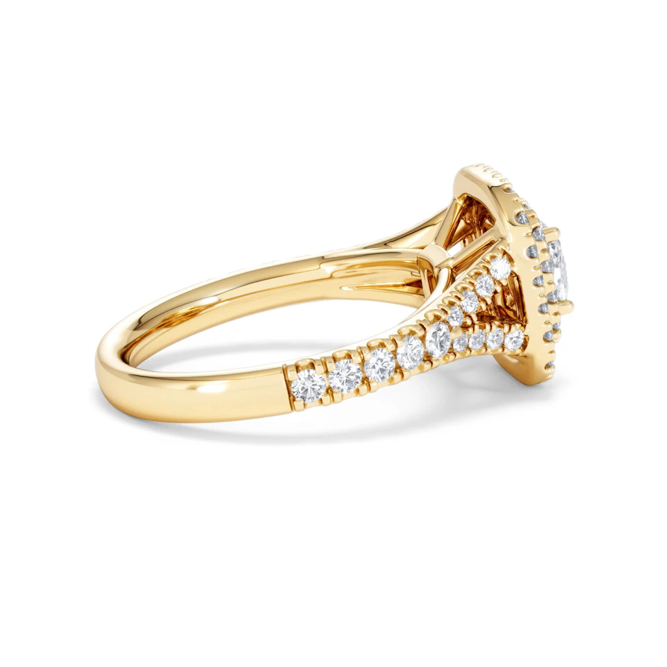 Anastasia Diamond Halo Engagement Ring in 18K Gold 1.30ct G/VS2