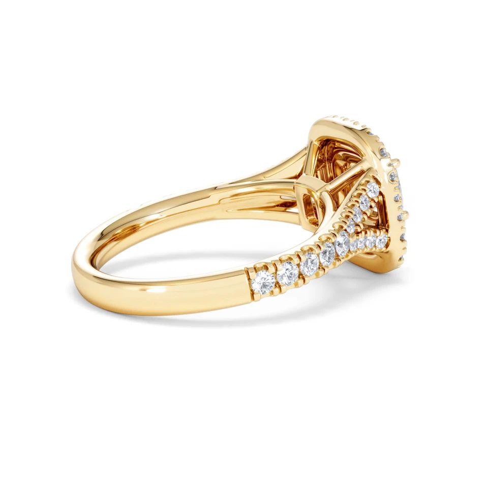 Anastasia Diamond Halo Engagement Ring in 18K Gold 1.30ct G/SI2