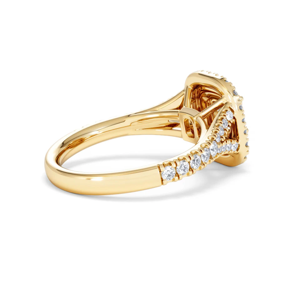 Anastasia Diamond Halo Engagement Ring in 18K Gold 1.30ct G/SI2