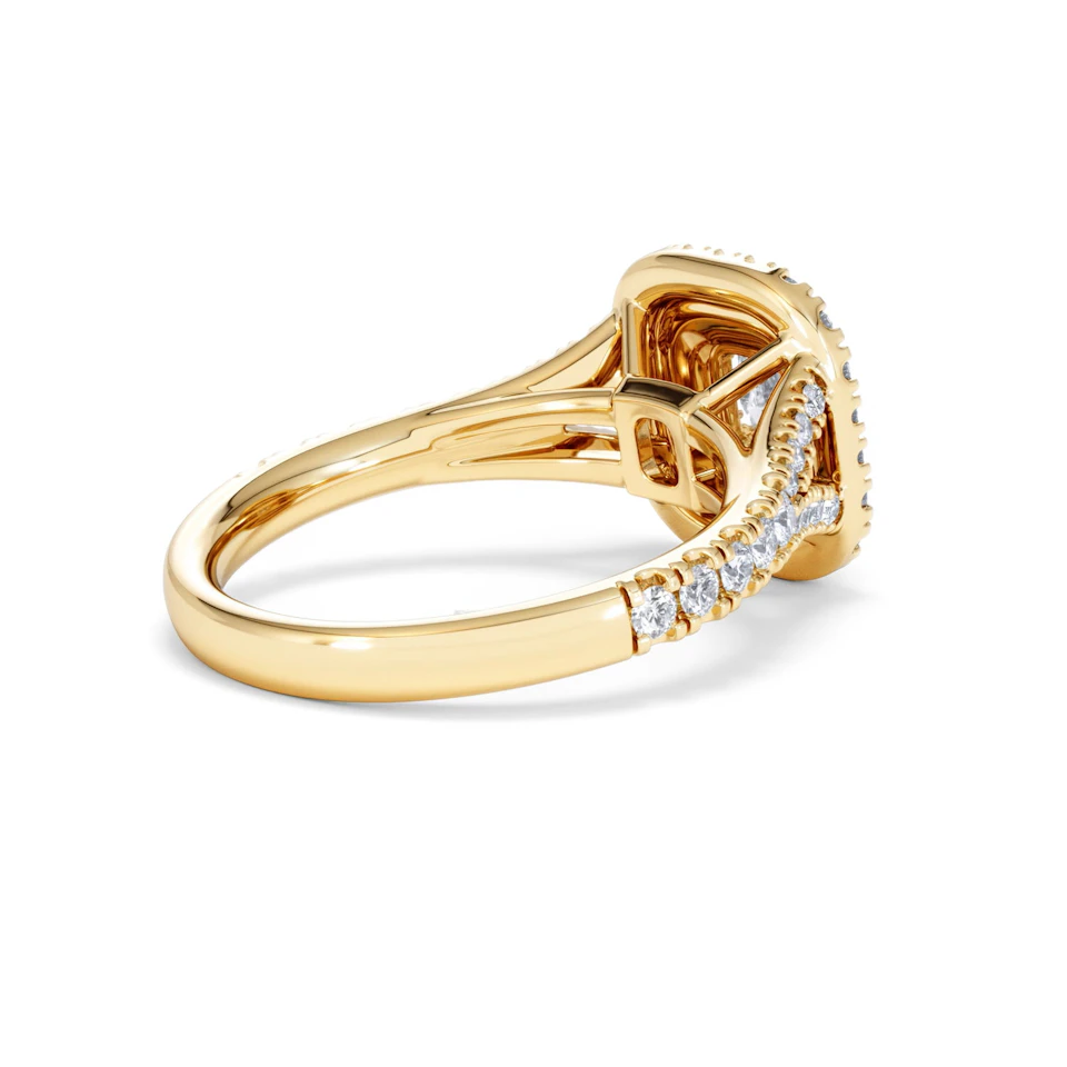 Anastasia Diamond Halo Engagement Ring in 18K Gold 1.30ct G/SI2