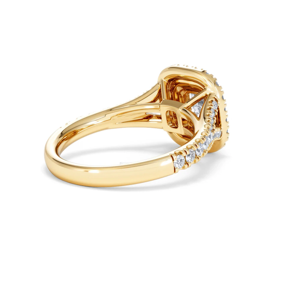 Anastasia Diamond Halo Engagement Ring in 18K Gold 1.30ct G/SI2