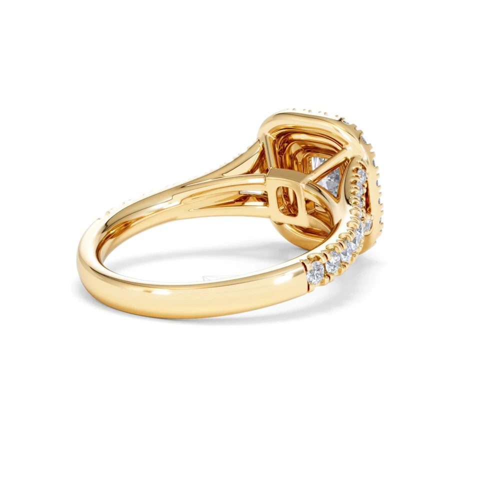 Anastasia Diamond Halo Engagement Ring in 18K Gold 1.30ct G/VS2