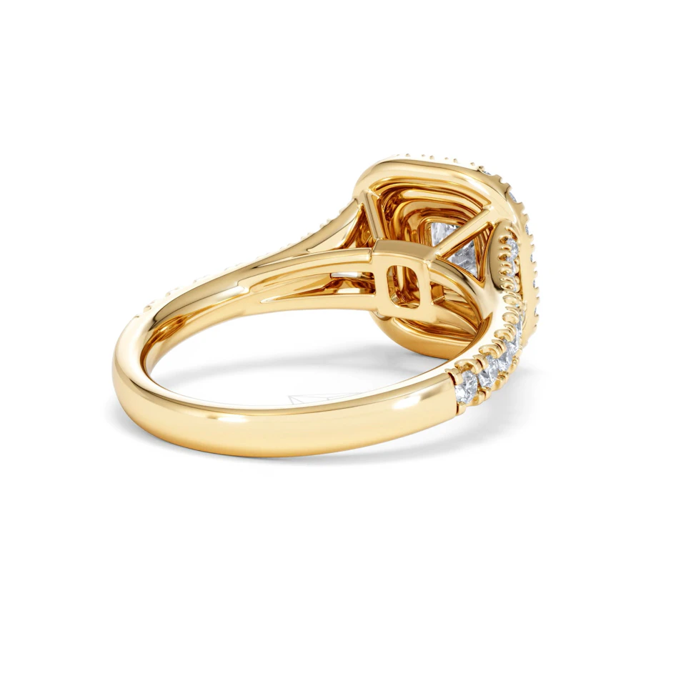 Anastasia Diamond Halo Engagement Ring in 18K Gold 1.30ct G/VS2