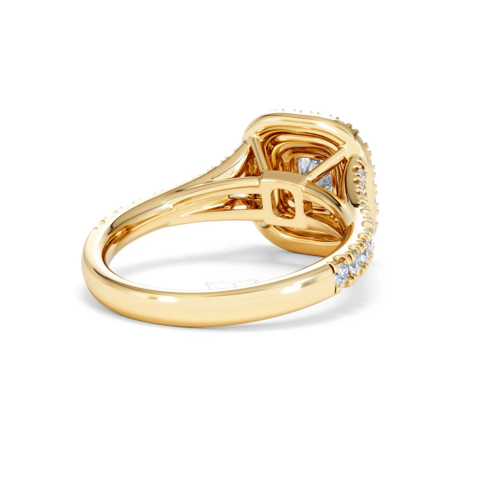 Anastasia Diamond Halo Engagement Ring in 18K Gold 1.30ct G/VS2