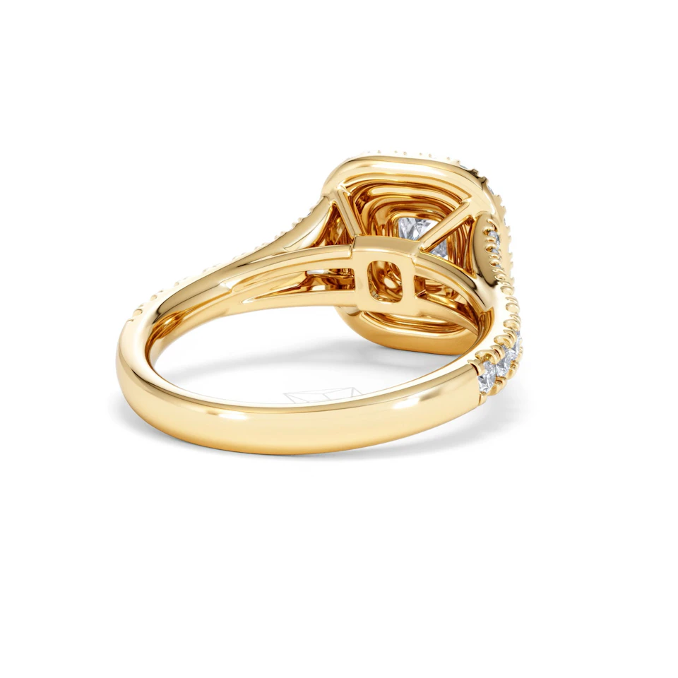 Anastasia Diamond Halo Engagement Ring in 18K Gold 1.30ct G/VS2