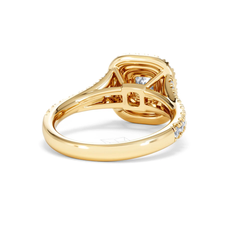 Anastasia Diamond Halo Engagement Ring in 18K Gold 1.30ct G/SI2