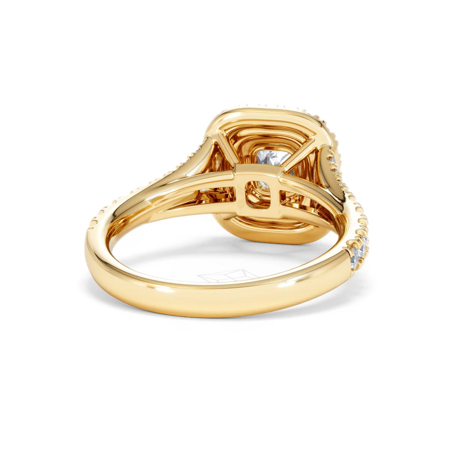 Anastasia Diamond Halo Engagement Ring in 18K Gold 1.30ct G/VS2