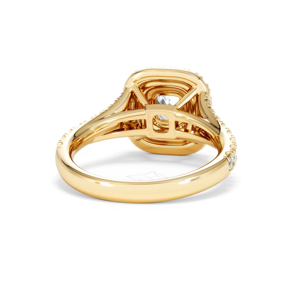 Anastasia Diamond Halo Engagement Ring in 18K Gold 1.30ct G/VS2