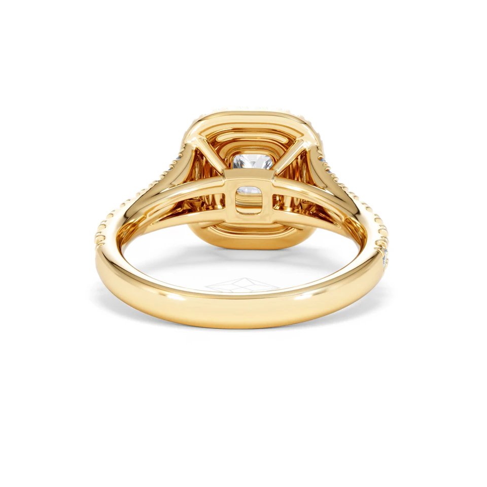 Anastasia Diamond Halo Engagement Ring in 18K Gold 1.30ct G/VS2