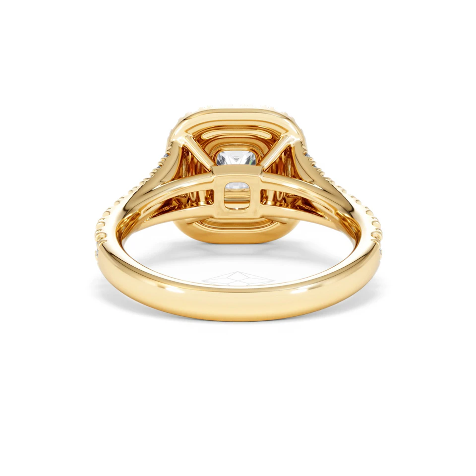 Anastasia Diamond Halo Engagement Ring in 18K Gold 1.30ct G/SI2