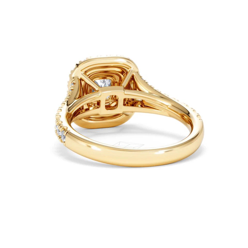 Anastasia Diamond Halo Engagement Ring in 18K Gold 1.30ct G/SI2