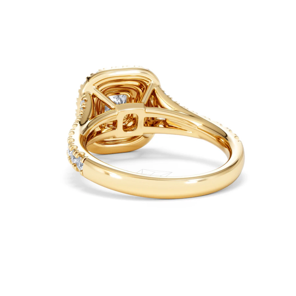 Anastasia Diamond Halo Engagement Ring in 18K Gold 1.30ct G/SI2