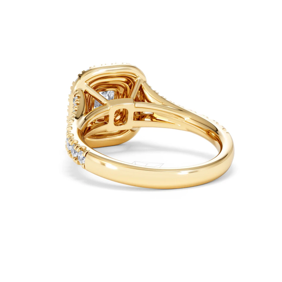 Anastasia Diamond Halo Engagement Ring in 18K Gold 1.30ct G/SI2