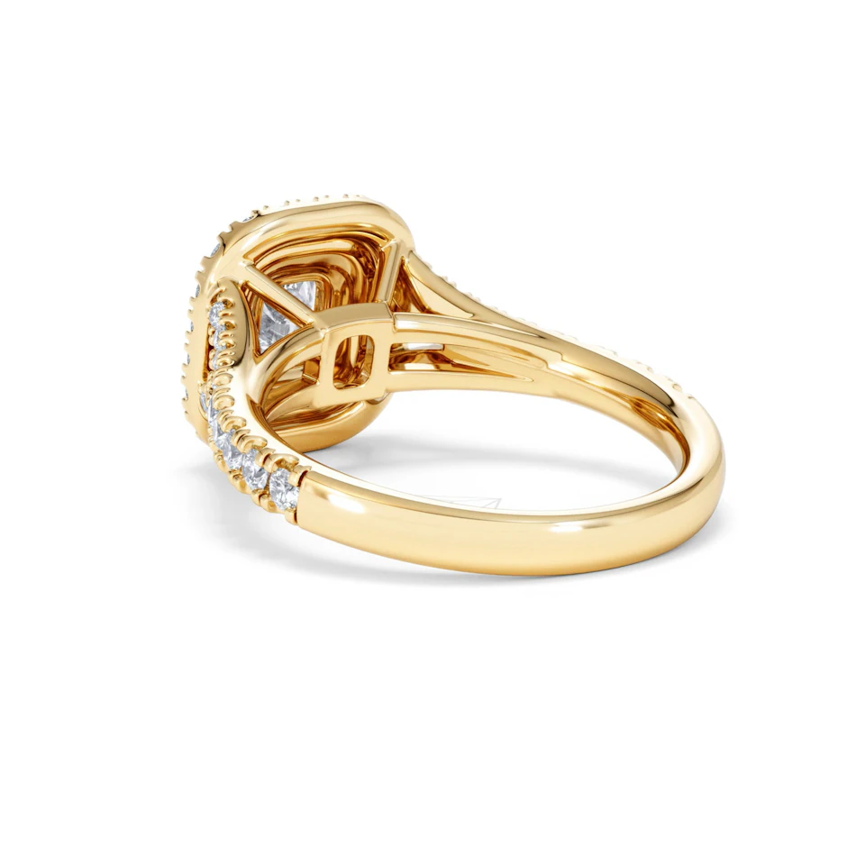 Anastasia Diamond Halo Engagement Ring in 18K Gold 1.30ct G/SI2