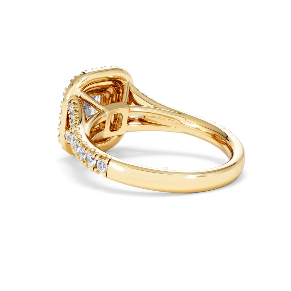 Anastasia Diamond Halo Engagement Ring in 18K Gold 1.30ct G/SI2