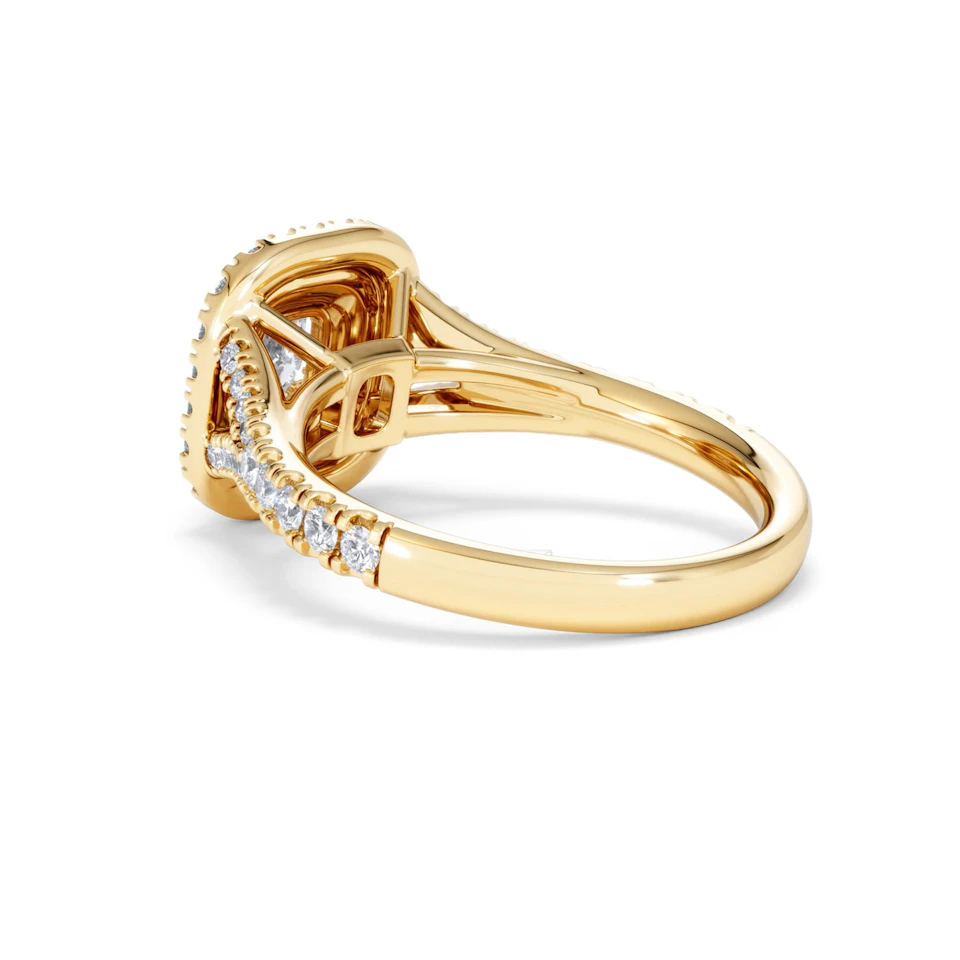 Anastasia Diamond Halo Engagement Ring in 18K Gold 1.30ct G/SI2