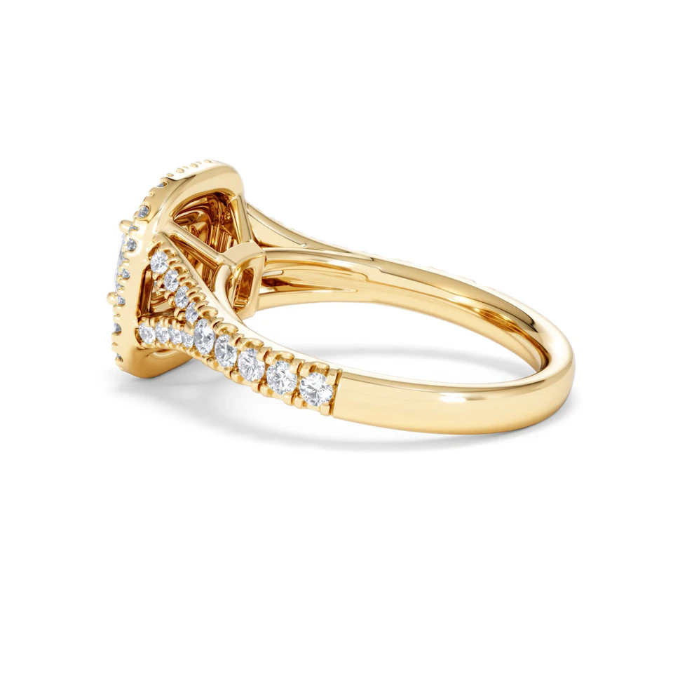 Anastasia Diamond Halo Engagement Ring in 18K Gold 1.30ct G/SI2