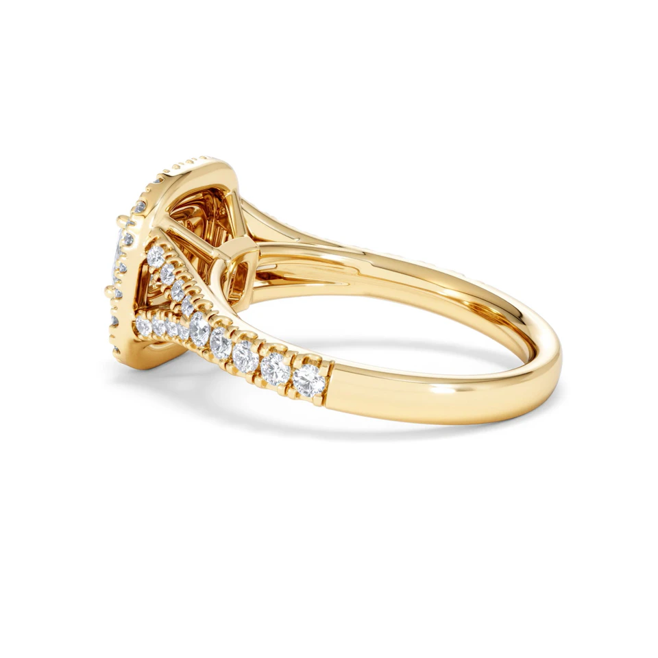Anastasia Diamond Halo Engagement Ring in 18K Gold 1.30ct G/VS2