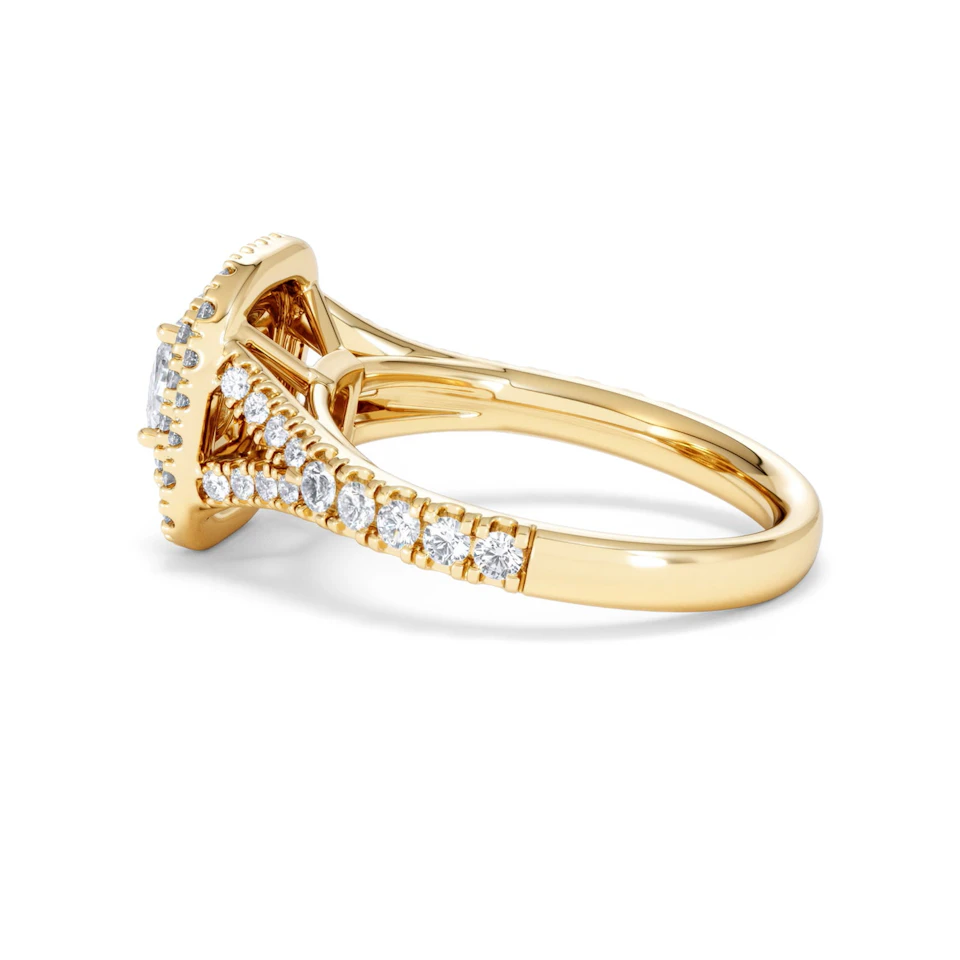 Anastasia Diamond Halo Engagement Ring in 18K Gold 1.30ct G/SI2