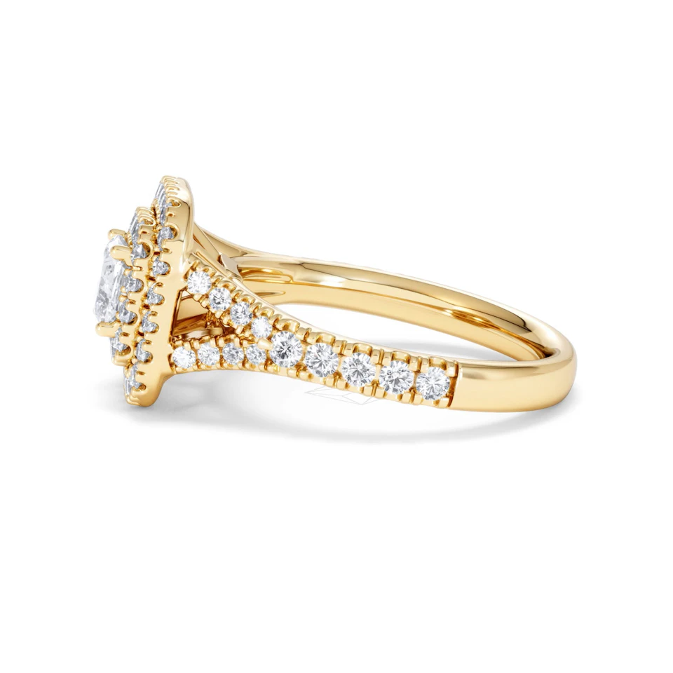 Anastasia Diamond Halo Engagement Ring in 18K Gold 1.30ct G/VS2