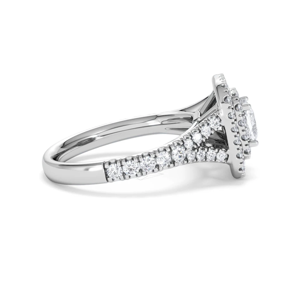Anastasia GIA Diamond Halo Engagement Ring in Platinum 1.45ct G/VS2