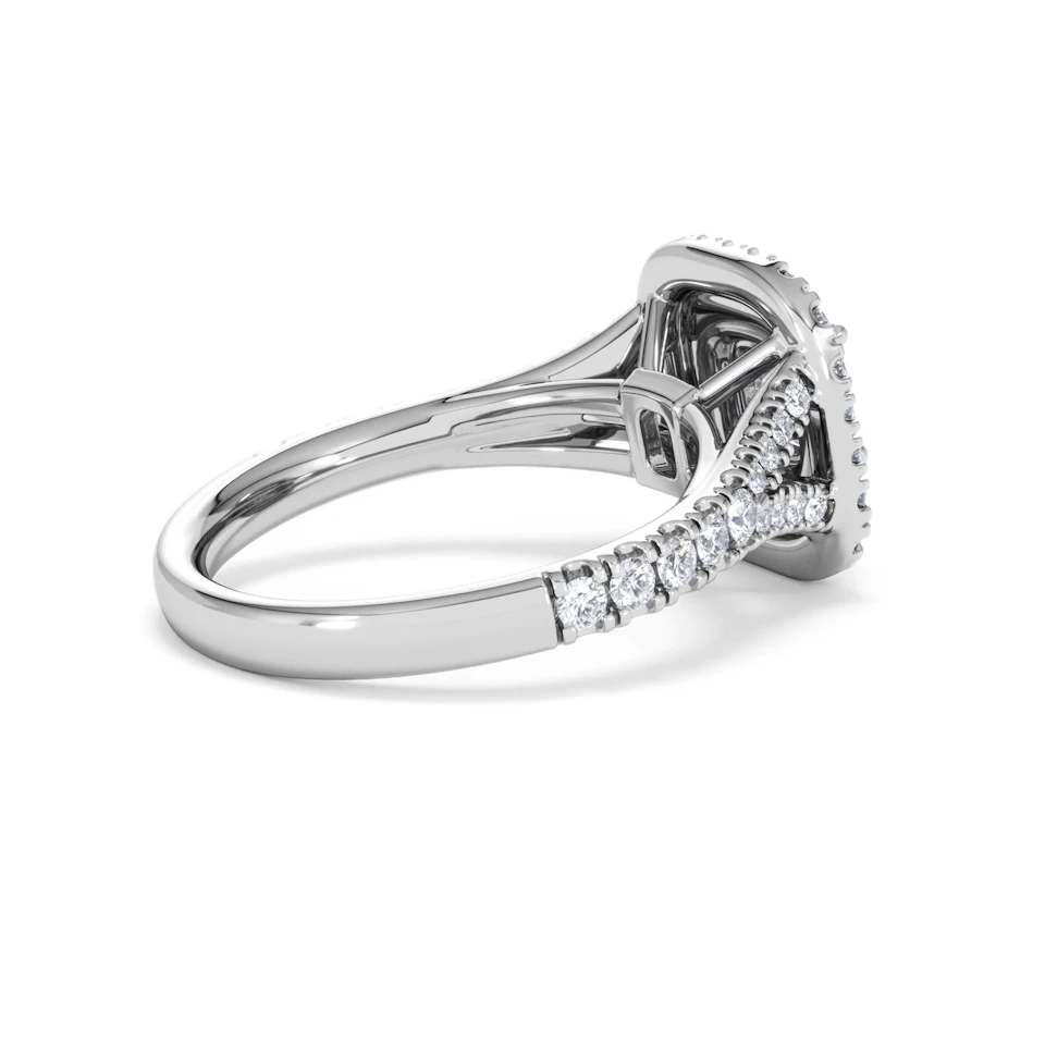 Anastasia GIA Diamond Halo Engagement Ring in Platinum 1.45ct G/VS2