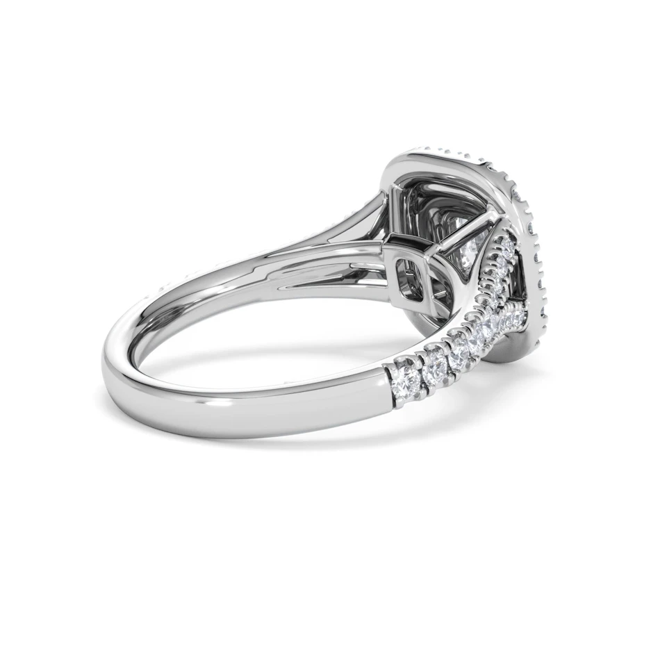 Anastasia GIA Diamond Halo Engagement Ring in Platinum 1.45ct G/VS2