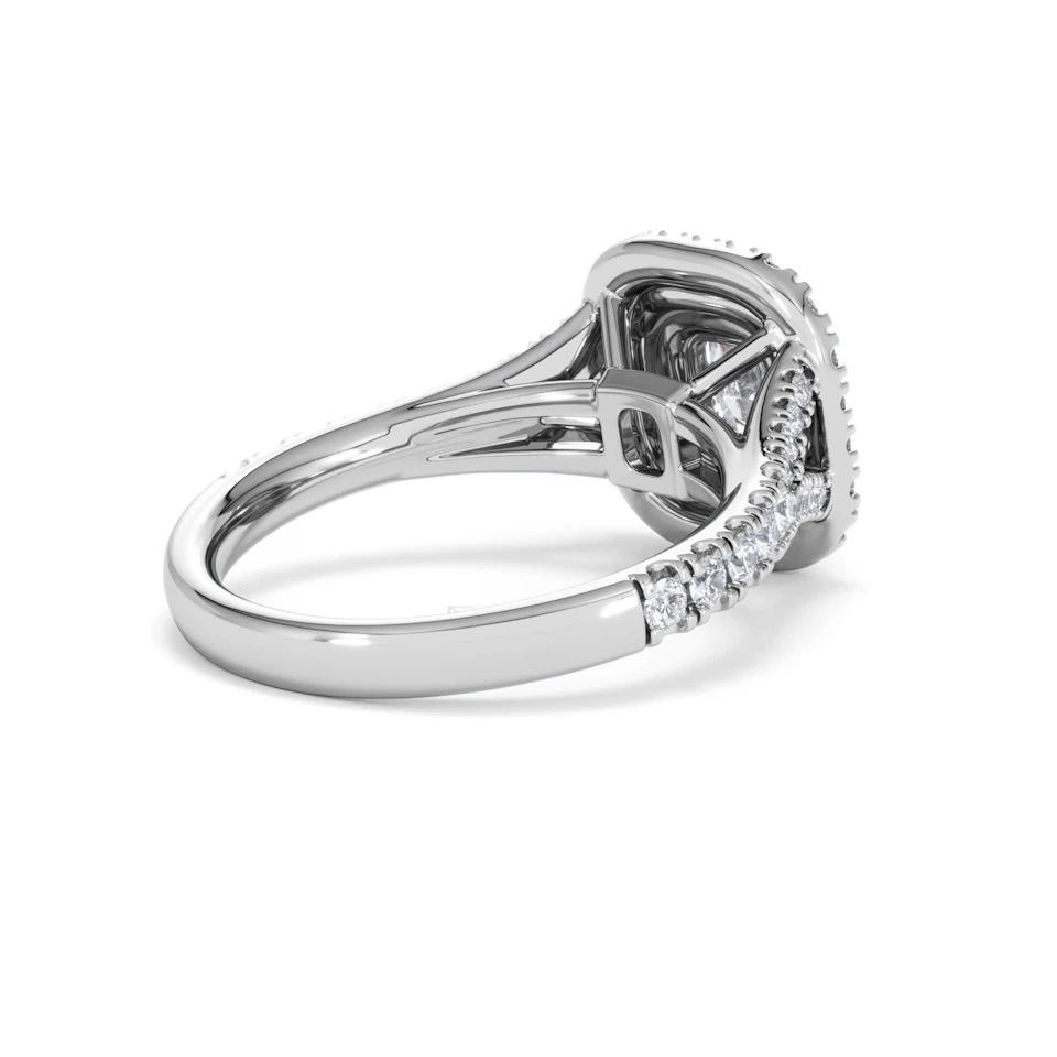 Anastasia GIA Diamond Halo Engagement Ring in Platinum 1.45ct G/VS2