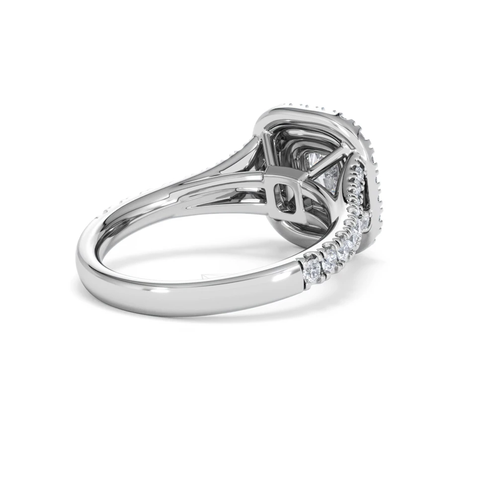 Anastasia GIA Diamond Halo Engagement Ring in Platinum 1.45ct G/VS2