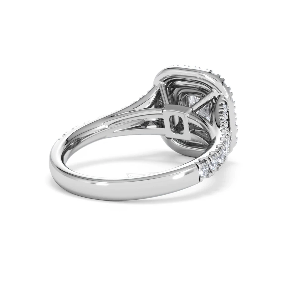 Anastasia GIA Diamond Halo Engagement Ring in Platinum 1.45ct G/VS2