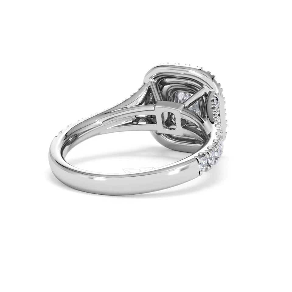 Anastasia GIA Diamond Halo Engagement Ring in Platinum 1.45ct G/VS2