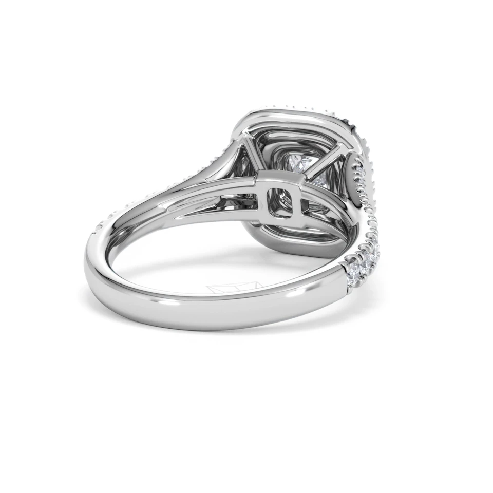 Anastasia GIA Diamond Halo Engagement Ring in Platinum 1.45ct G/VS2