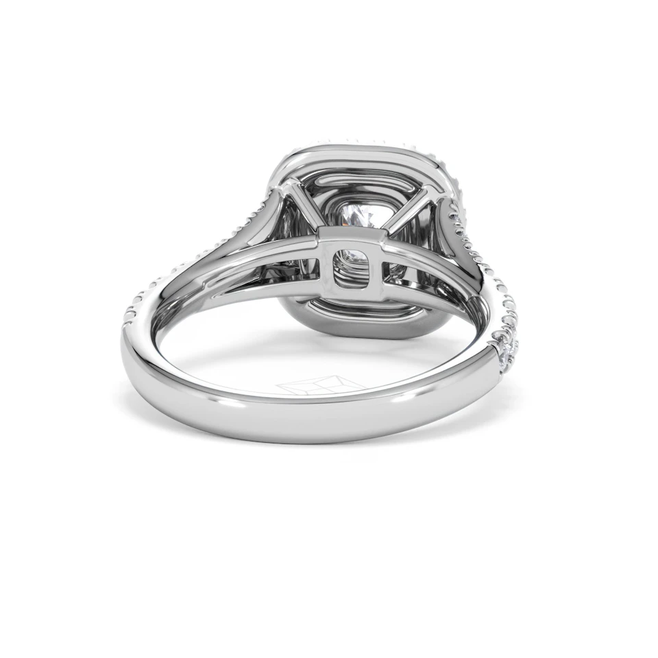 Anastasia GIA Diamond Halo Engagement Ring in Platinum 1.45ct G/VS2