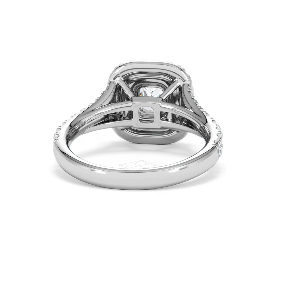 Anastasia GIA Diamond Halo Engagement Ring in Platinum 1.45ct G/VS2