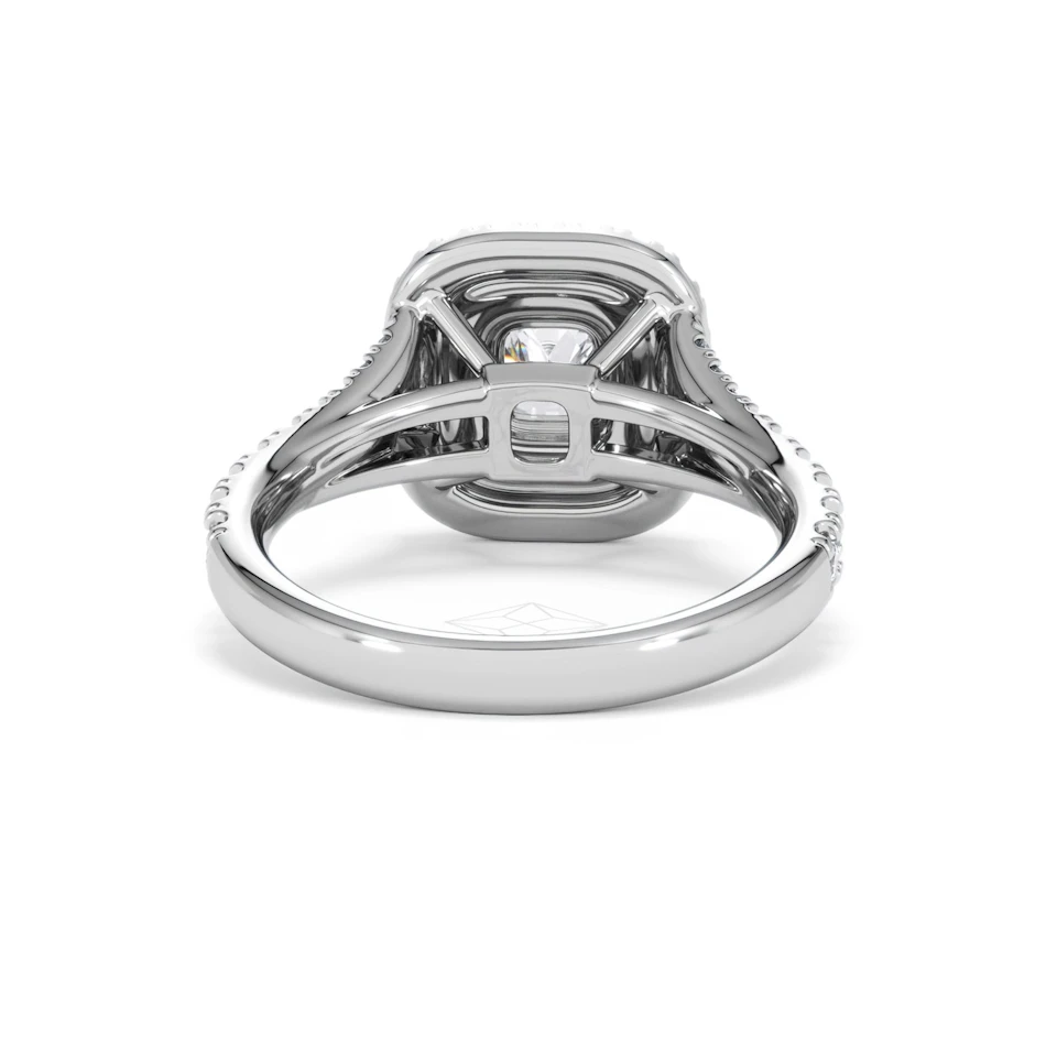 Anastasia GIA Diamond Halo Engagement Ring in Platinum 1.45ct G/VS2