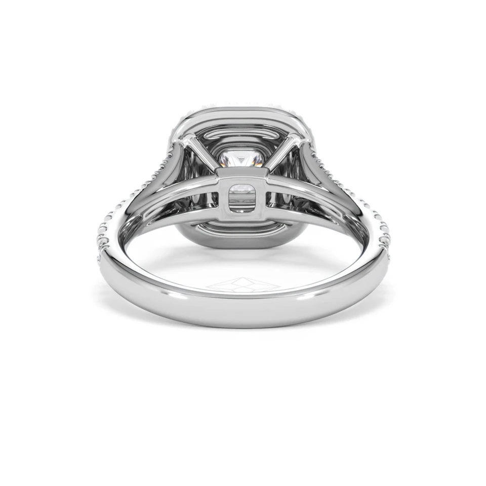 Anastasia GIA Diamond Halo Engagement Ring in Platinum 1.45ct G/VS2