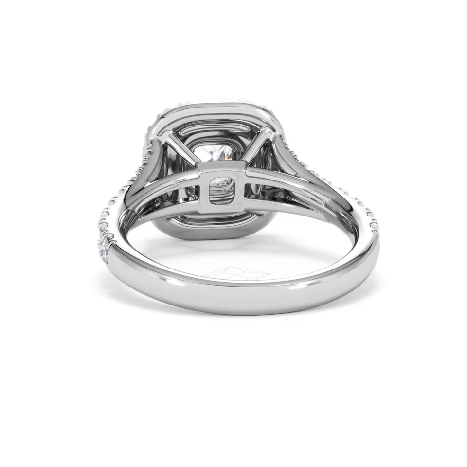 Anastasia GIA Diamond Halo Engagement Ring in Platinum 1.45ct G/VS2