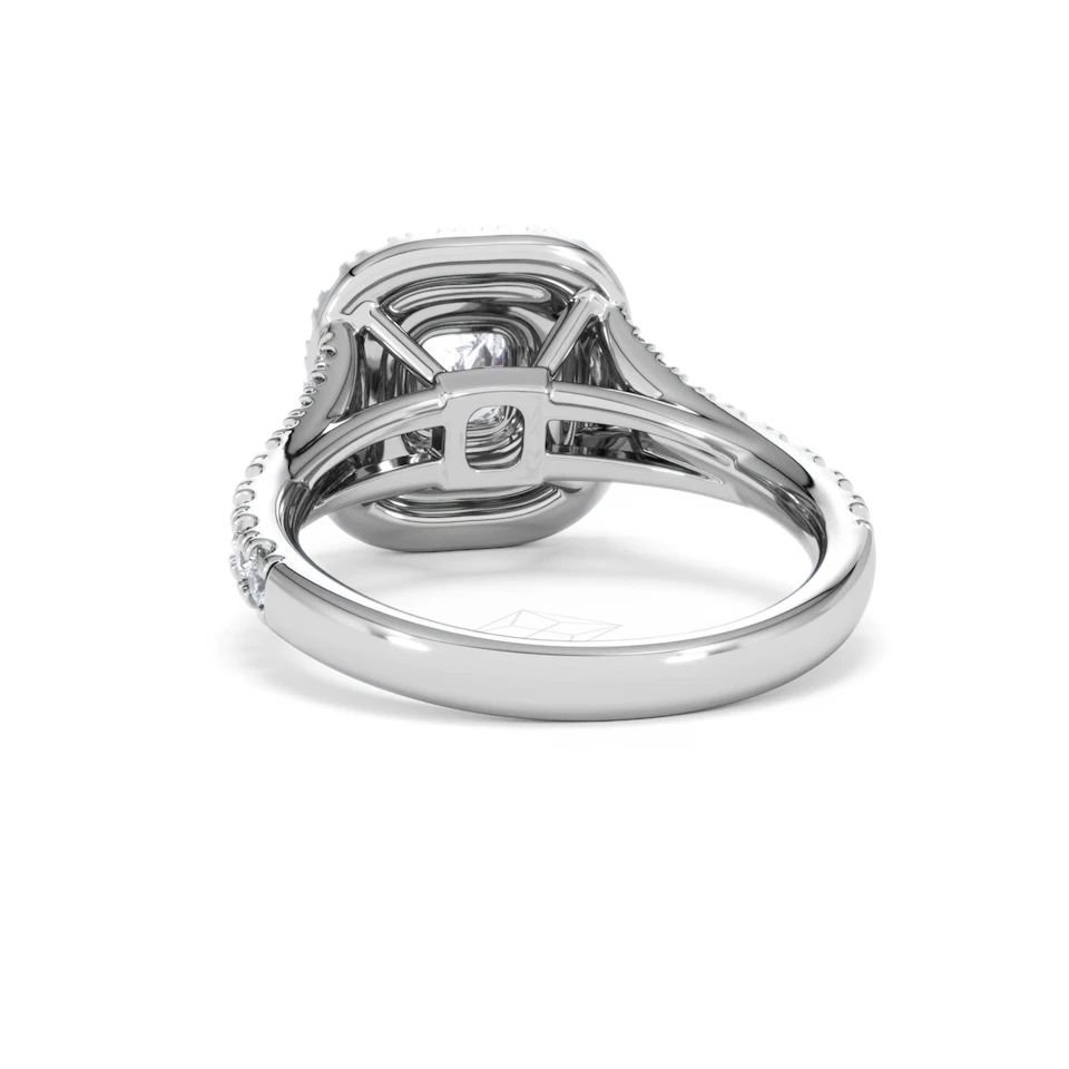 Anastasia GIA Diamond Halo Engagement Ring in Platinum 1.45ct G/VS2