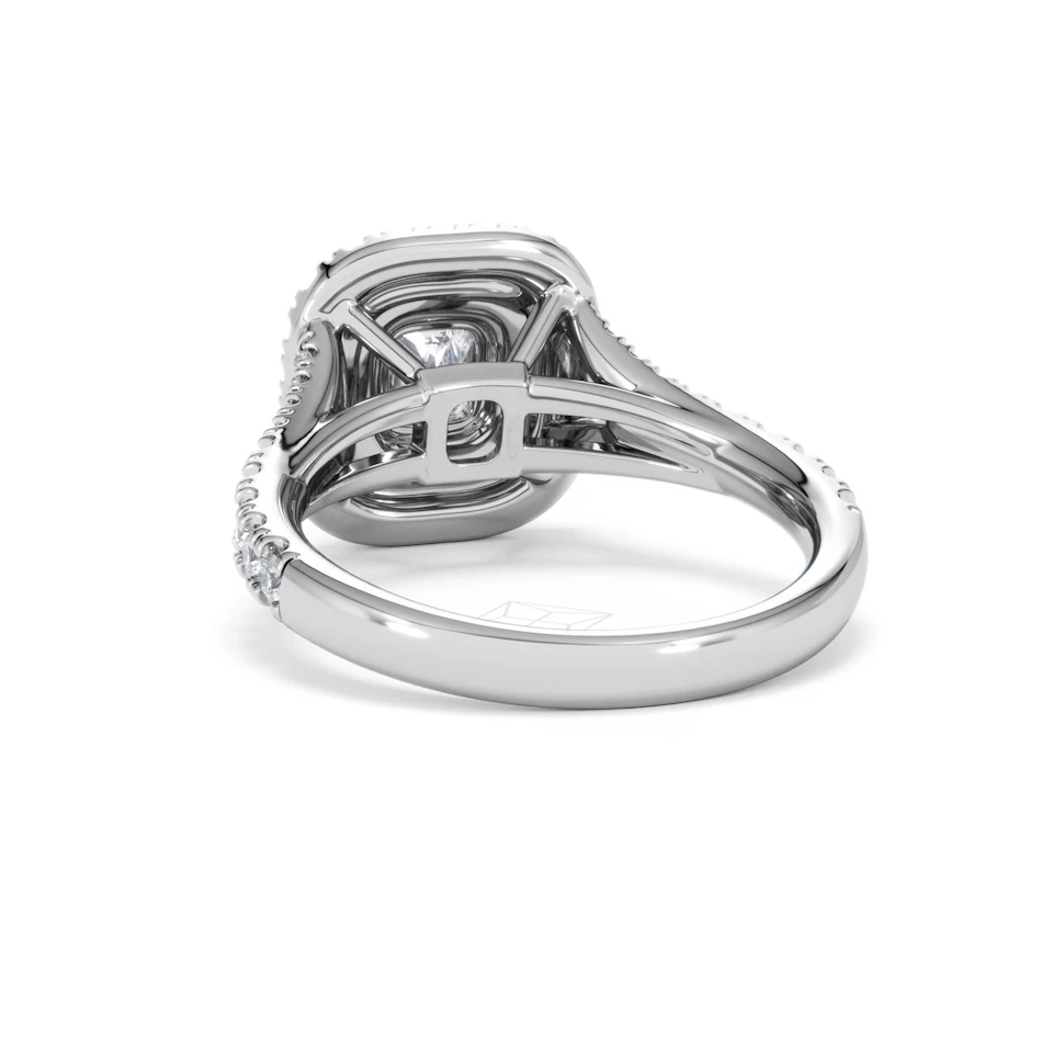 Anastasia GIA Diamond Halo Engagement Ring in Platinum 1.45ct G/VS2