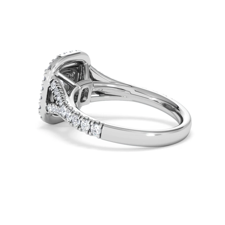 Anastasia GIA Diamond Halo Engagement Ring in Platinum 1.45ct G/VS2
