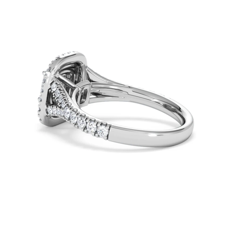 Anastasia GIA Diamond Halo Engagement Ring in Platinum 1.45ct G/VS2