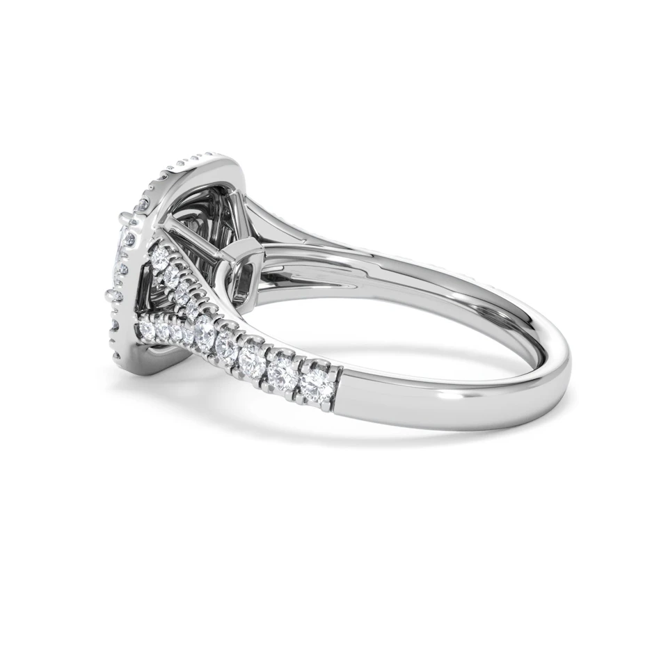 Anastasia GIA Diamond Halo Engagement Ring in Platinum 1.45ct G/VS2