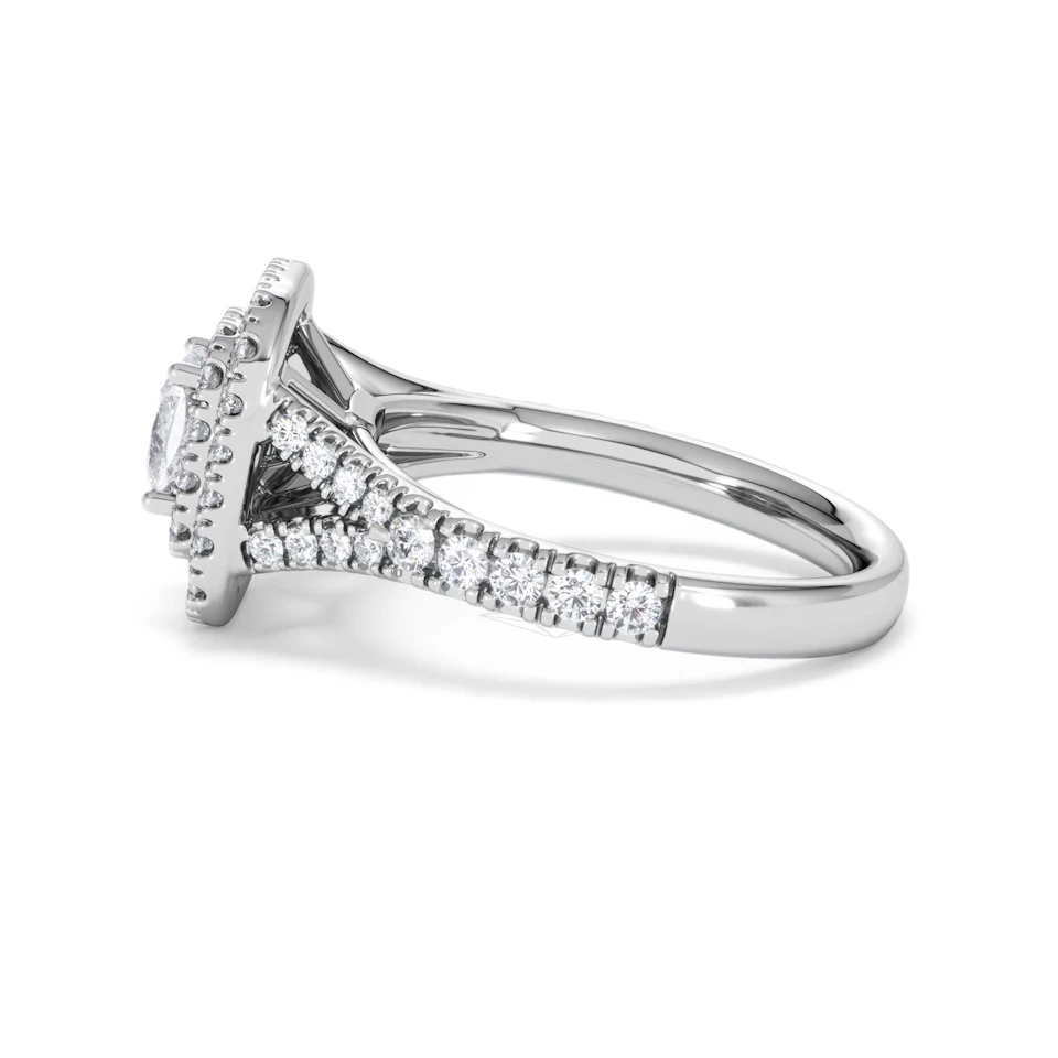 Anastasia GIA Diamond Halo Engagement Ring in Platinum 1.45ct G/VS2