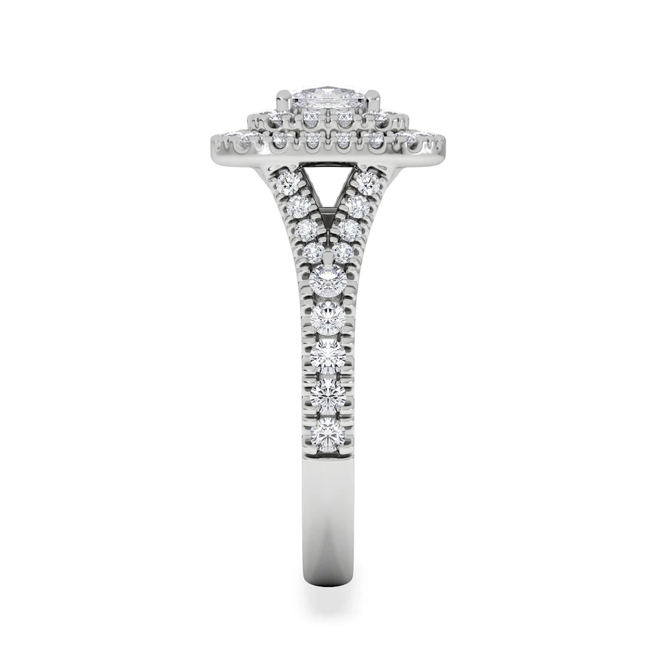 Anastasia GIA Diamond Halo Engagement Ring in Platinum 1.45ct G/VS2